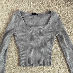 Pacsun Gray Kendall & Kylie Cropped Top